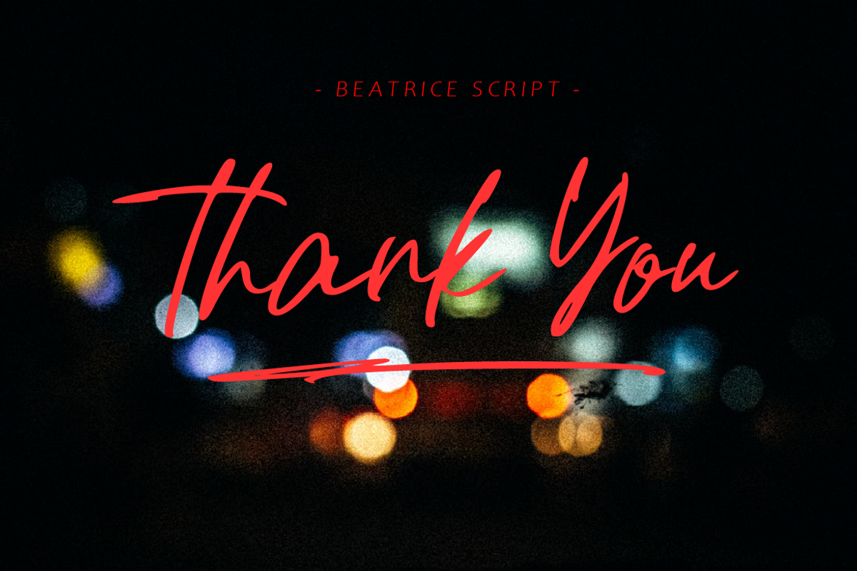 Beatrice Script, a Script Font by AMINMARIO (Photo 6 of 6)