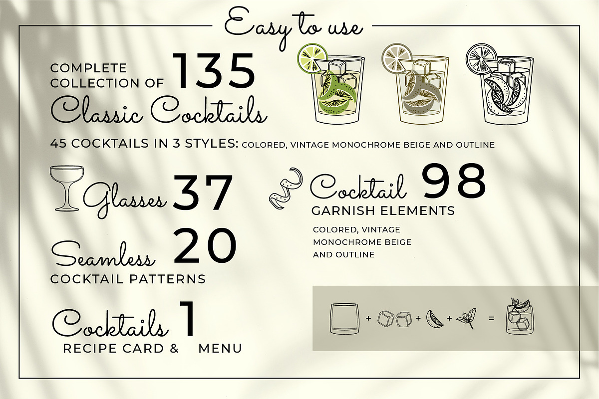 Elegant Bar Cocktail bundle, a Food Illustration by Chakraborty Design (Photo 13 of 13)