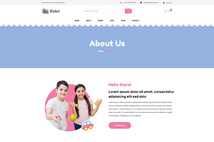 Kids Toys Store Website Template