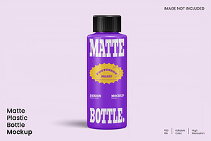 Matte Plastic Bottle Mockup, a Packaging Mockup by renderstockmarket