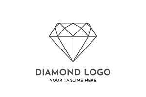 Diamond Logo Design Luxury Crystal