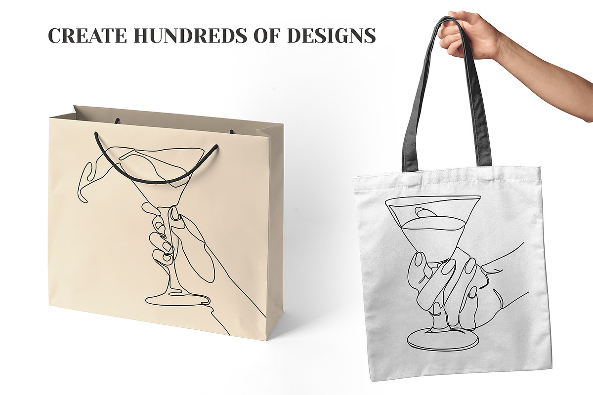 One line Drawings: Alcohol Cocktails, an Object Illustration by Artalia (Photo 3 of 6)