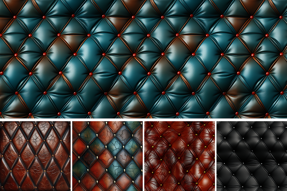 Tufted Leather Seamless Patterns, a Pattern Graphic by Digidz (Photo 4 of 5)