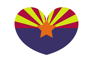 Arizona heart flag, an Illustration by Mark1987