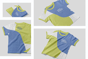 Girls Ringer Tee Shirt Mockups