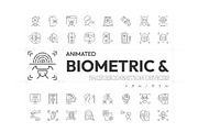 Biometric Recognition Icons, an Outline Icon by Prosymbols (Thumbnail 1 of 6)