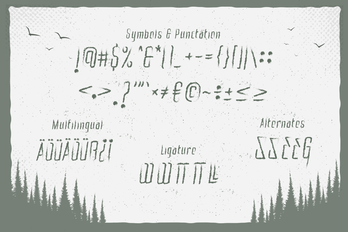 Mystic Forest - Distressed Font, a Font by Typefactoryco (Photo 3 of 8)