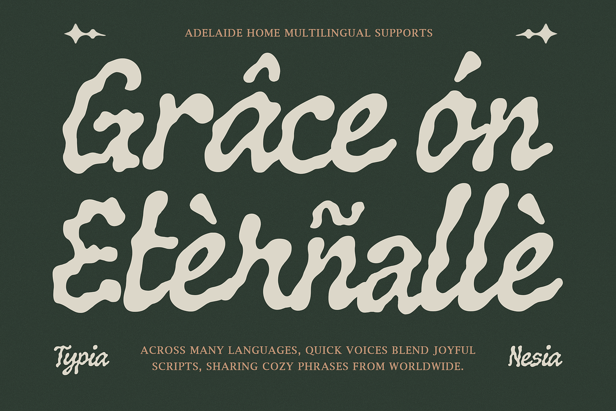 Adelaide Home - Retro Organic Script, a Script Font by Typia Nesia (Photo 7 of 10)