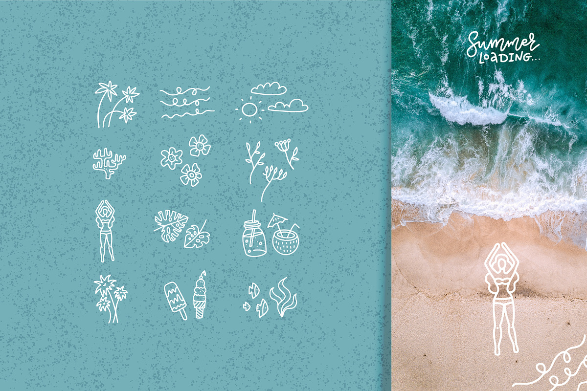 Summer Handdraw LineArt & Lettering, a Food Illustration by Lana Sham (Photo 3 of 11)