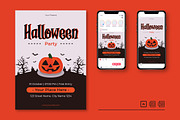 Halloween Party Event Flyer, a Brochure Template by TemplArt (Thumbnail 1 of 2)