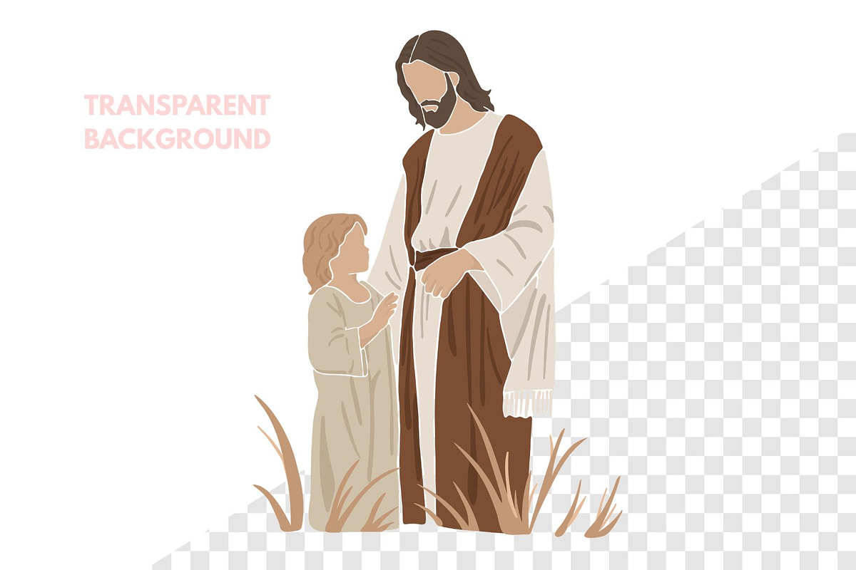 Jesus and Kids Christian Png, a Person Illustration by ⋒DesignECShop⋒ (Photo 2 of 3)