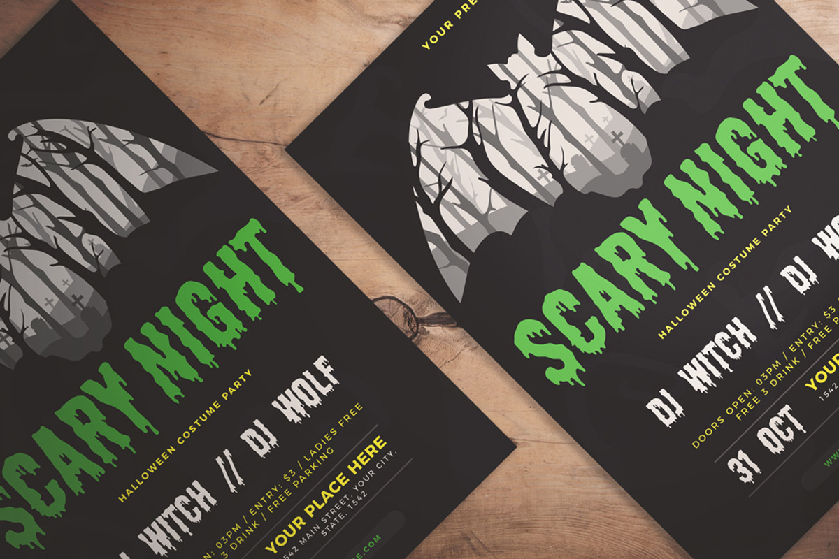 Scary Night Flyer, a Flyer Template by KMZVR.Lab (Photo 3 of 3)