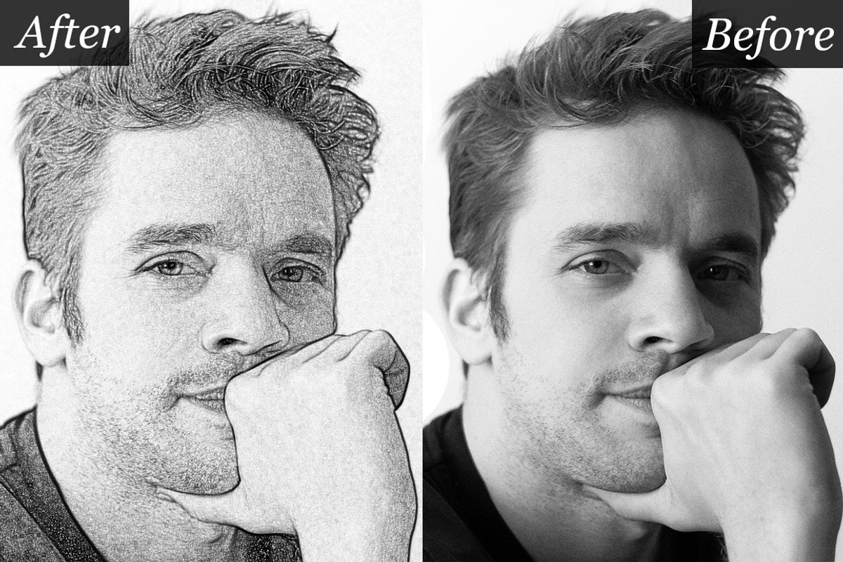 Sketch Artist-Photo to Sketch effect, an Action Add-On by Made by Mancie (Photo 5 of 5)