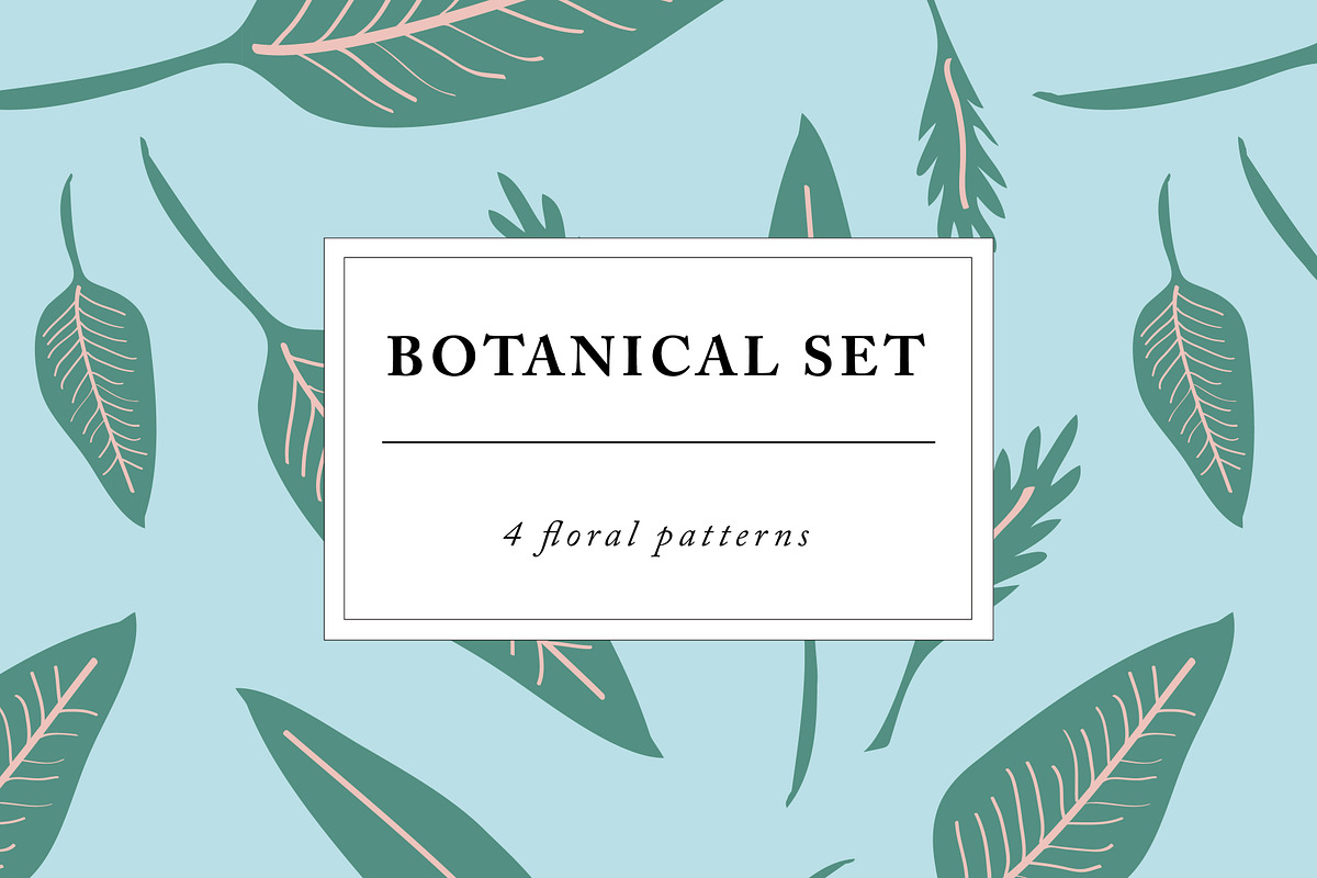 Botanical leaves patterns, a Pattern Graphic by Anis Illustration (Photo 2 of 4)