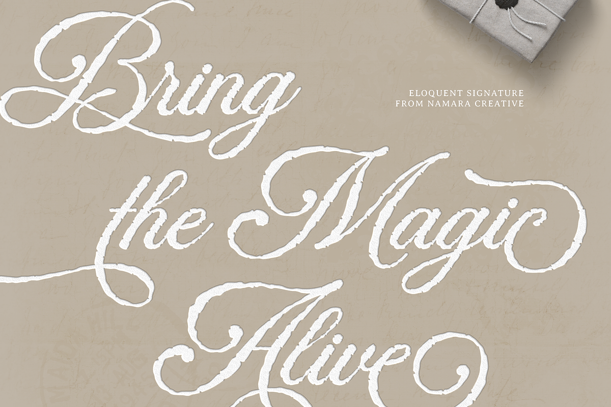 Eloquent Signature-Luxury Script, a Script Font by Namara Creative Studio (Photo 2 of 12)