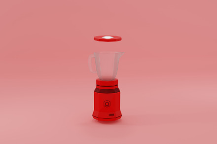 3d rendering. kitchen blender in cartoon style. 3d illustration