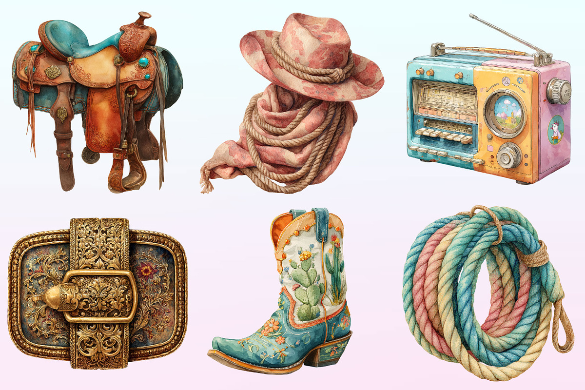 Summer Cowgirl Sublimation Clipart, a Graphic by CitraGraphics (Photo 2 of 4)