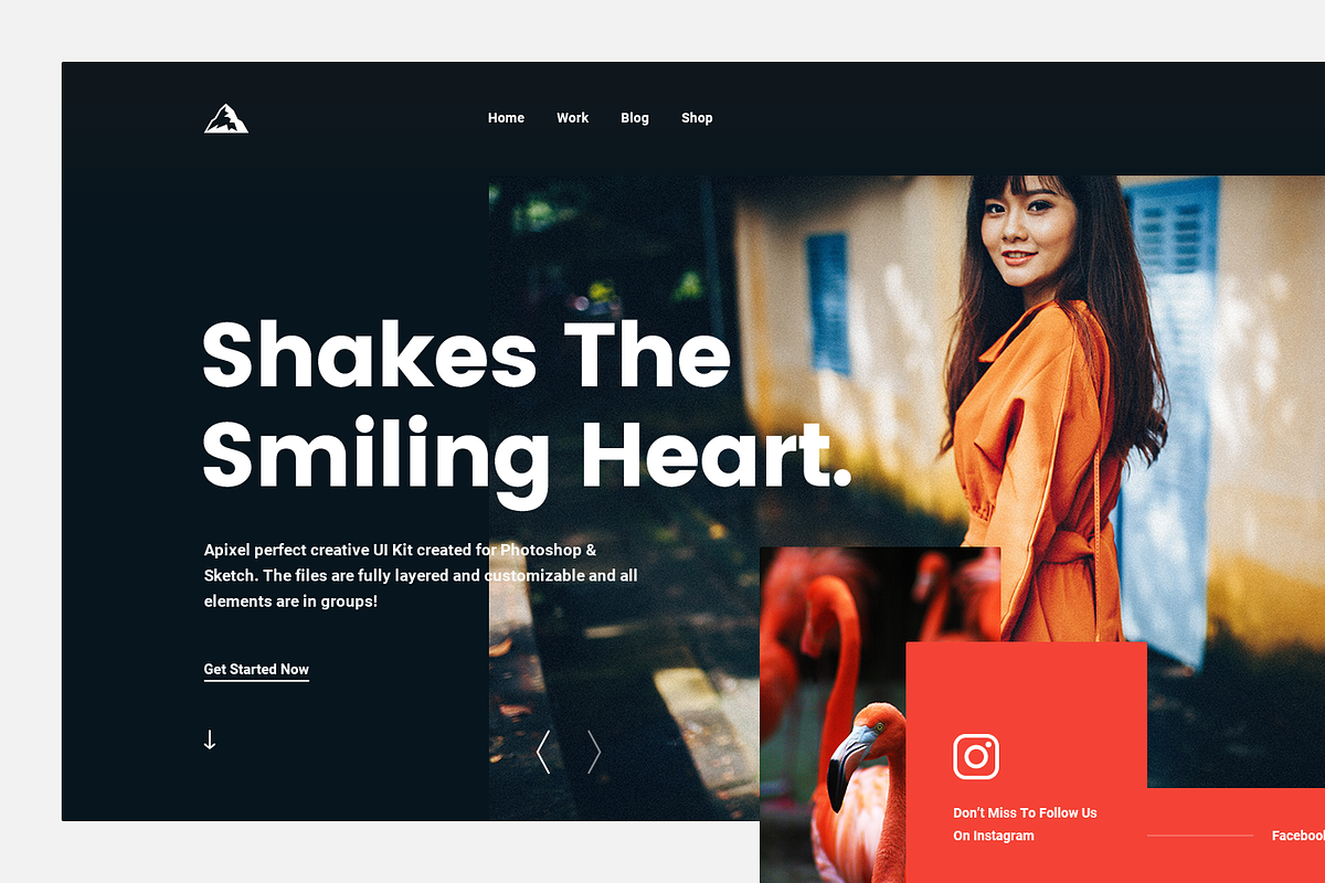 inspire UI Kit - Web Hero Headers, an UI Kit Template by begha (Photo 5 of 14)