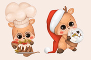 Christmas collection Deer, an Animal Illustration by designs.svkl (Thumbnail 2 of 7)