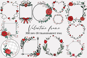 valentine frame clipart, an Illustration by Designworld