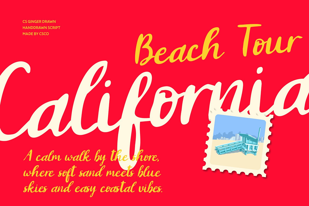 CS Ginger Drawn, a Script Font by Craft Supply Co. (Photo 7 of 8)