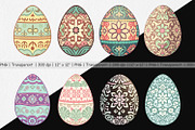 Easter Egg Clipart, a Graphic by Artnoy (Thumbnail 2 of 5)