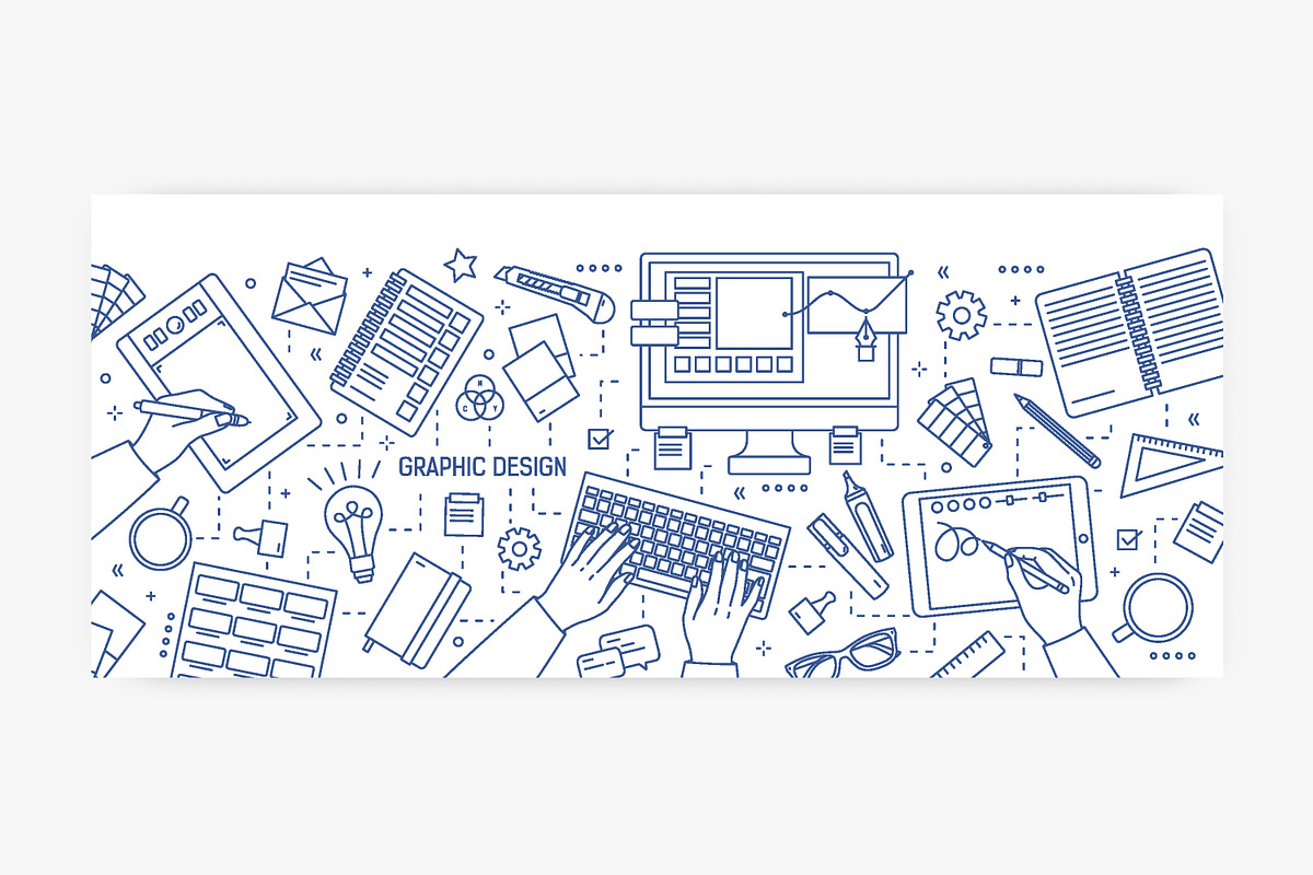 Graphic design line art banners, a Work Illustration by Good Studio (Photo 5 of 7)