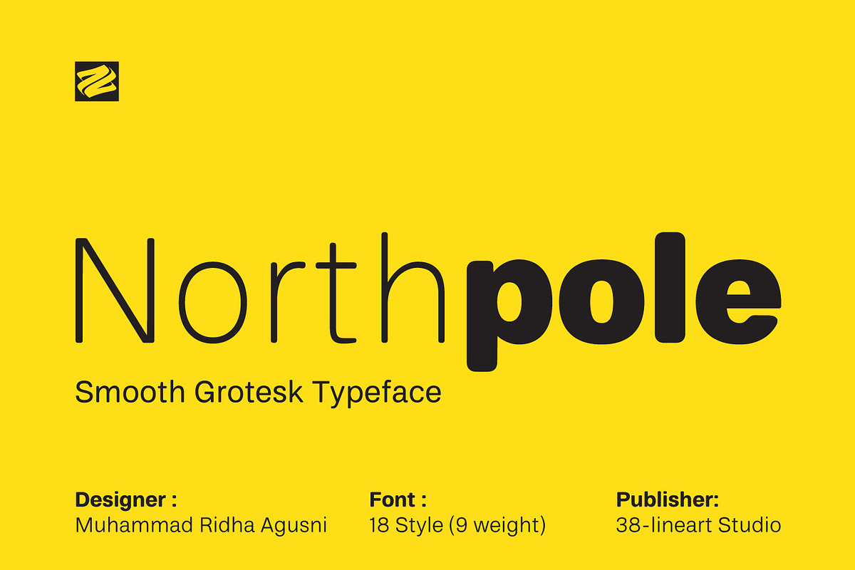 Northpole - Smooth Grotesk, a Sans Serif Font by Ridha-38.lineart (Photo 1 of 10)