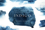 Indigo Blue Watercolor Washes, a Texture Graphic by Kolorata Art (Thumbnail 1 of 5)