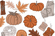 Autumn Clipart, a Seasonal Illustration by GlamArtZhanna (Thumbnail 7 of 8)