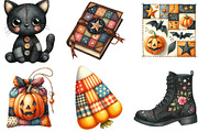 Patchwork Halloween Clipart, an Illustration by Designking (Thumbnail 3 of 4)