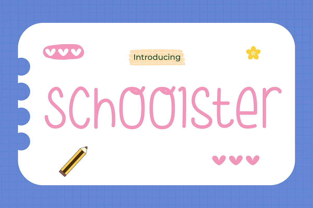 Schoolster, a Sans Serif Font by Pinisi ART (Photo 1 of 10)