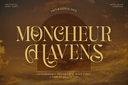 Moncheur Havens | Stylish Serif Font, a Serif Font by Jolicia Type (Thumbnail 1 of 10)