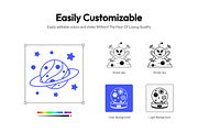 Animated Space and Planet Icons, a Duotone Icon by Vectors Market (Thumbnail 3 of 8)