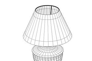 Old-style Lamp With Beige Lampshade