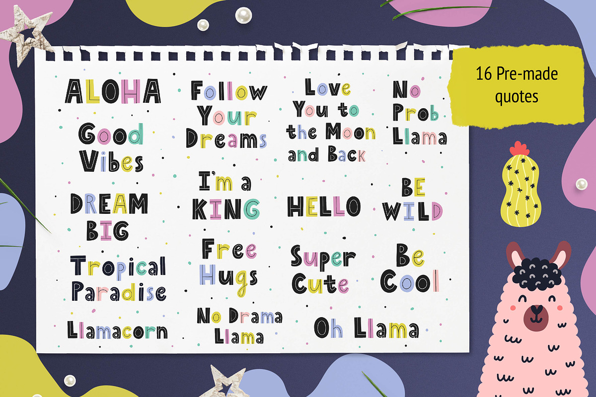 Oh Llama Graphic Pack, an Animal Illustration by Gulnara Sabirova (Photo 19 of 22)