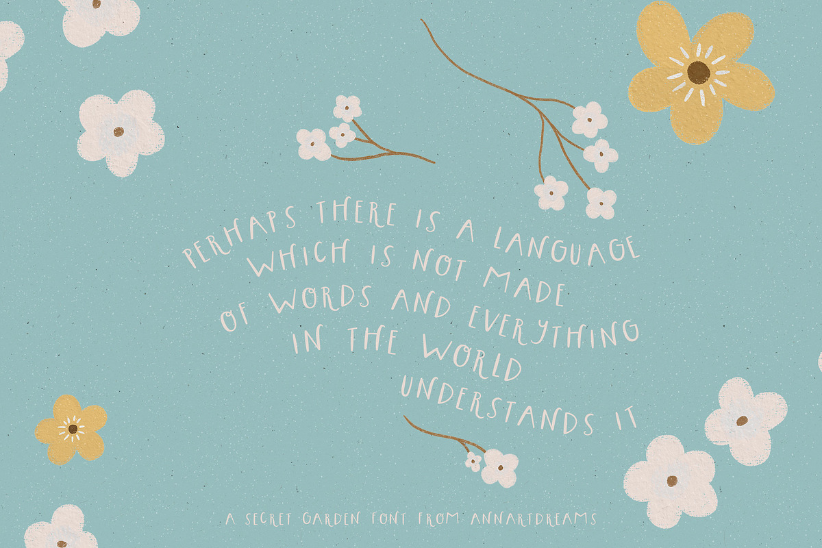 A Secret Garden font, a Sans Serif Font by annartdreams (Photo 4 of 8)
