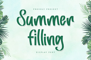 Summer Filling | Display Font