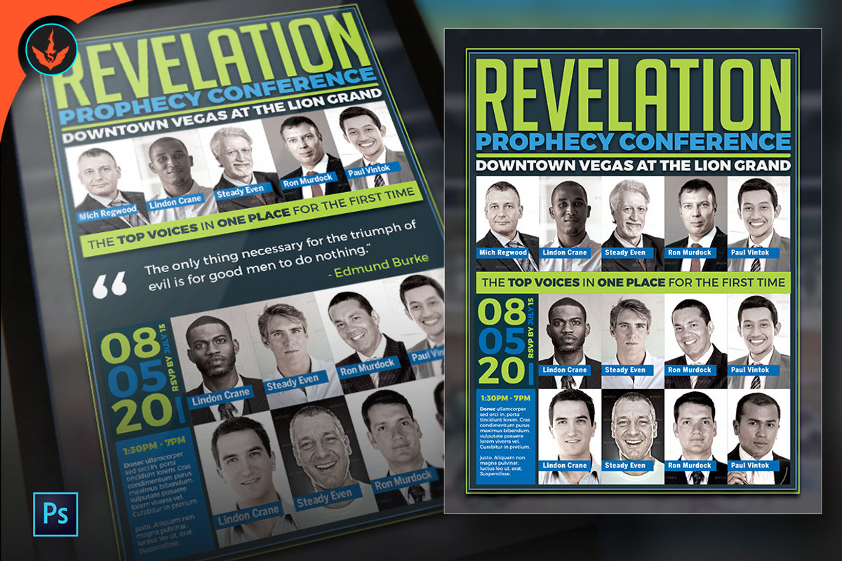 Revelation Prophecy Conference Flyer, a Flyer Template by SeraphimChris