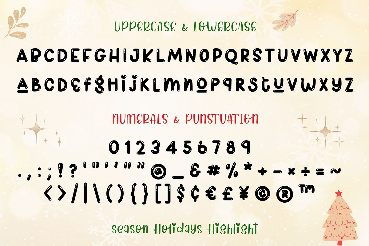 Season Holidays Font Trio, a Script Font by AnningArts (Photo 7 of 9)