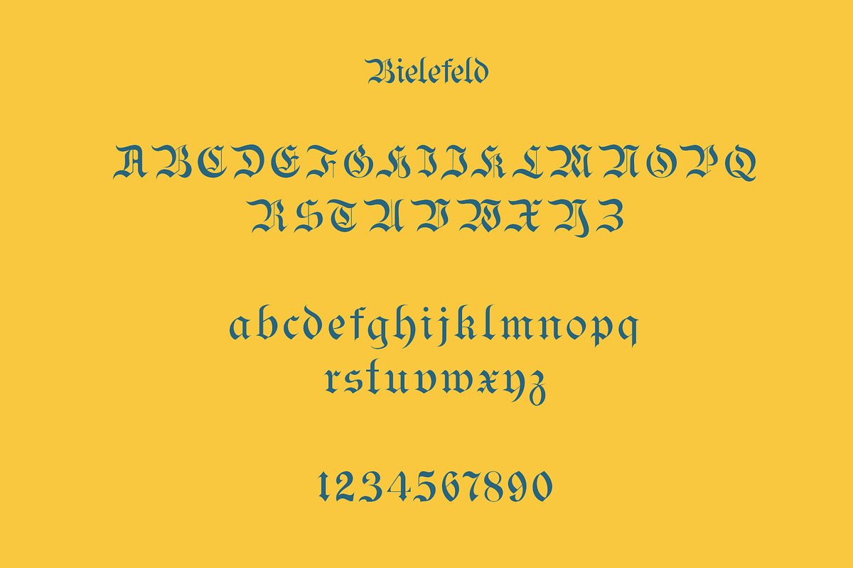 Bielefeld typeface font preview 3