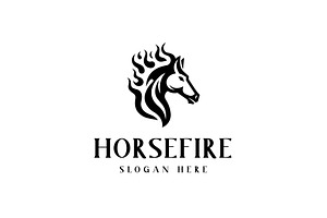 Horse Fire Logo