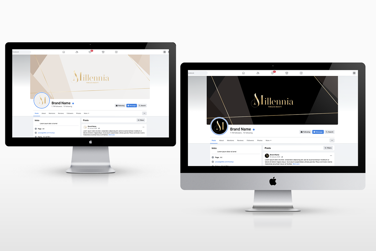 Millennia - M monogram brand identit, a Graphic by Graphema Digital (Photo 9 of 12)