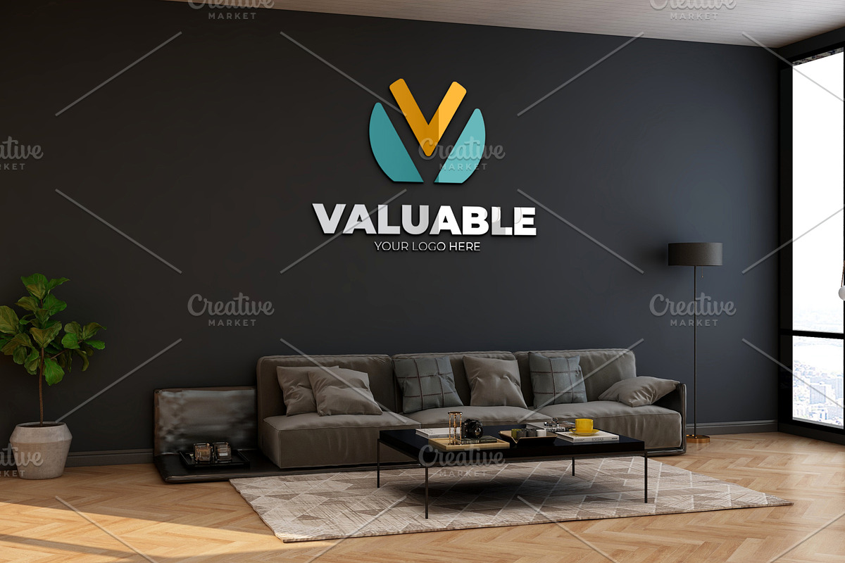 PSD Logo Mockup in Modern Office, a Product Mockup by Ayy (Photo 9 of 24)