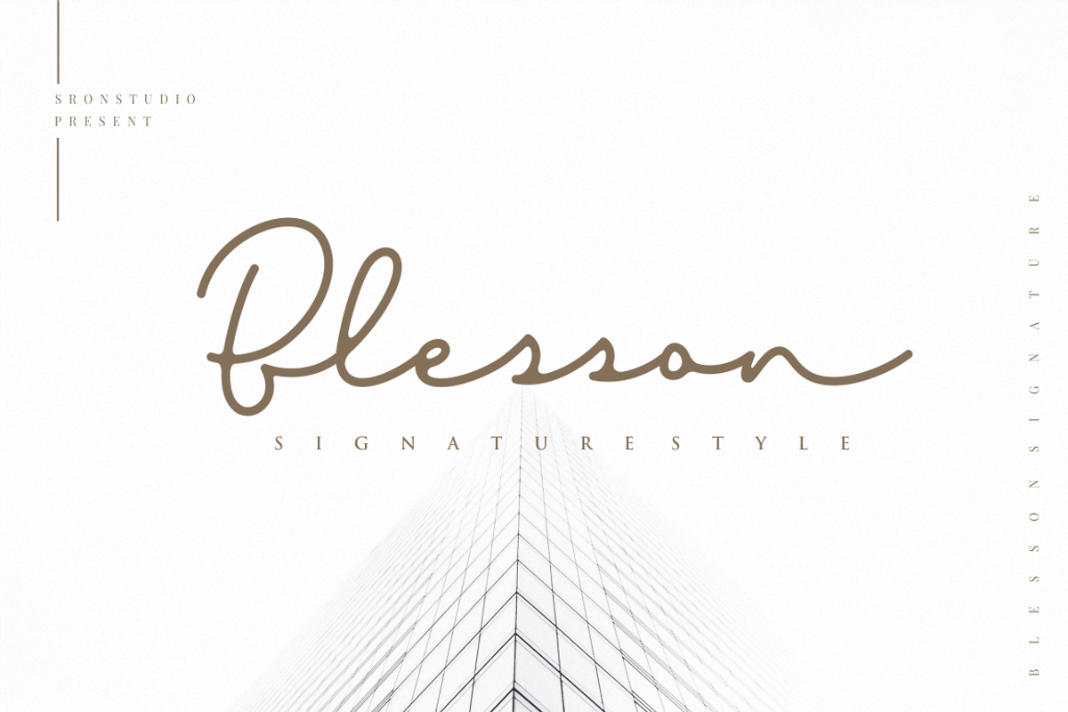 Blesson Signature Font, a Script Font by Sronstudio (Photo 11 of 11)