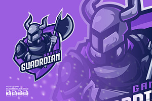 Guardian Skull Mascot Esport Logo, a Branding & Logo Template by prps.std