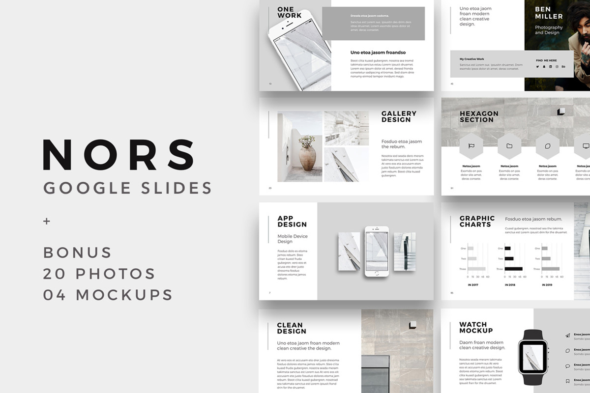 NORS Google Slides Template + Bonus, a Presentation Template by PixaSquare (Photo 1 of 19)
