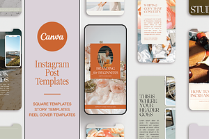 Boho Feminine Social Media Templates