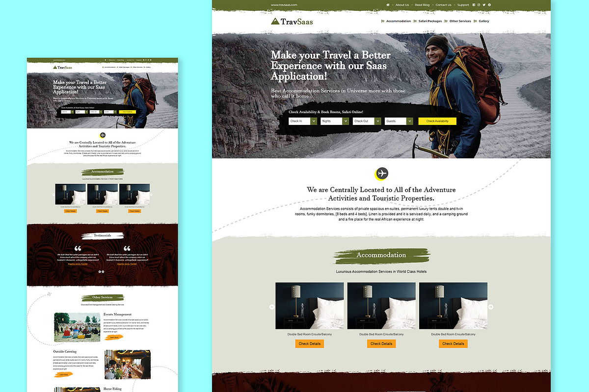 Travel Saas Landing page, a Landing Page Template by K_Srinivas