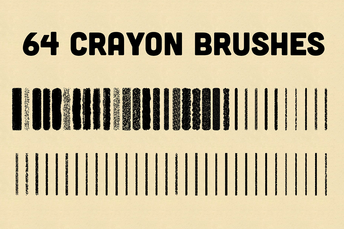 Crayon Brushes Illustrator Vector, a Brush Add-On by vladocar (Photo 2 of 8)